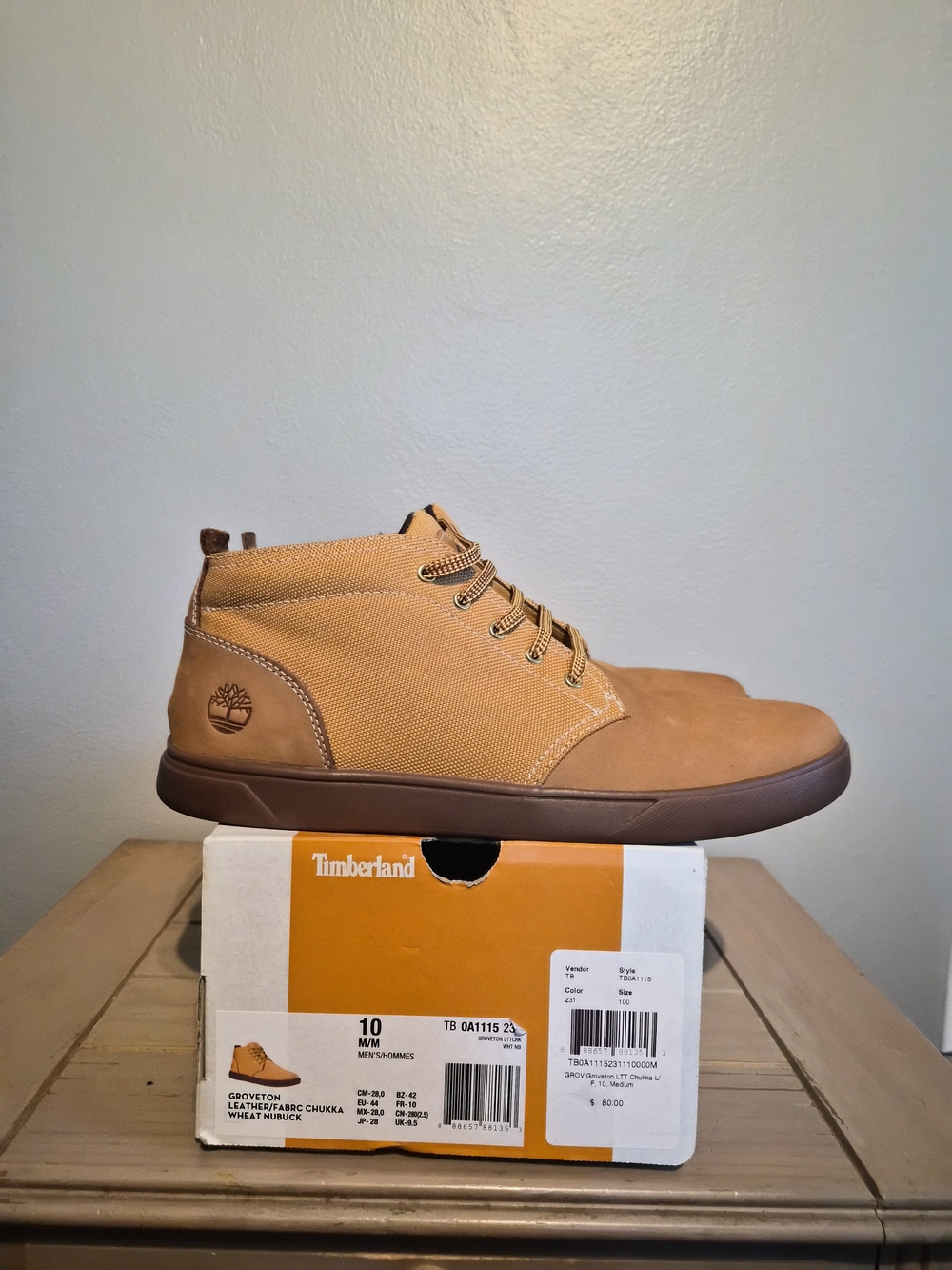 Timberland Men's Wheat Nubuck Chukka Boot - Wheat